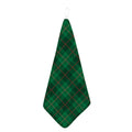 Green And Red Stewart Tartan Print Hand Towel
