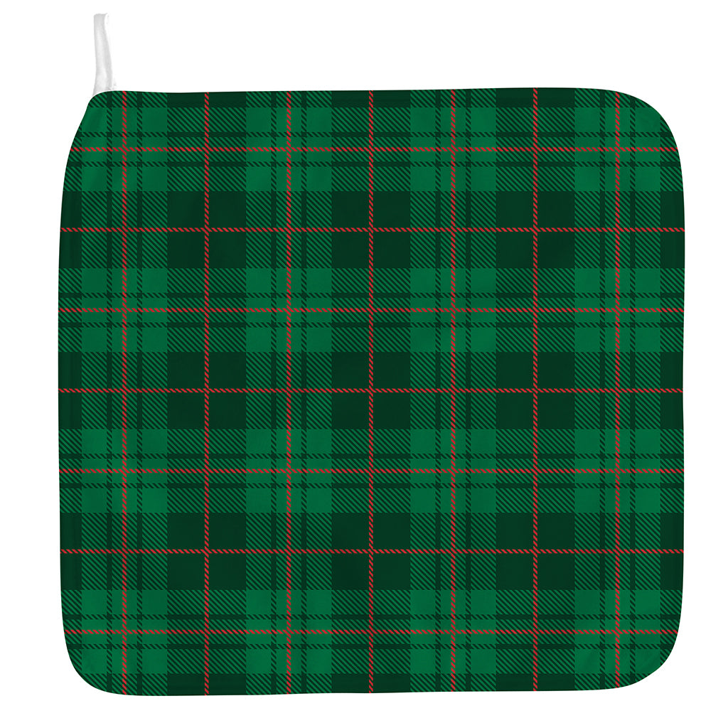 Green And Red Stewart Tartan Print Hand Towel