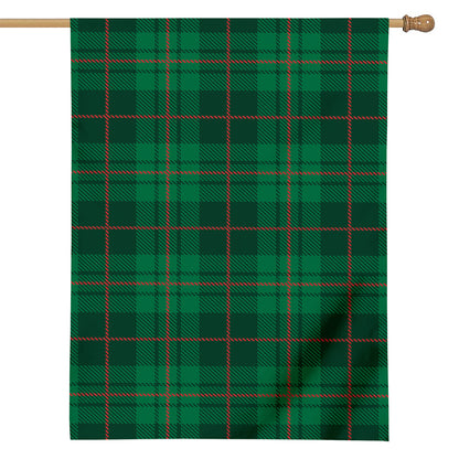 Green And Red Stewart Tartan Print House Flag