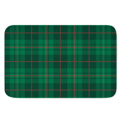 Green And Red Stewart Tartan Print Indoor Door Mat