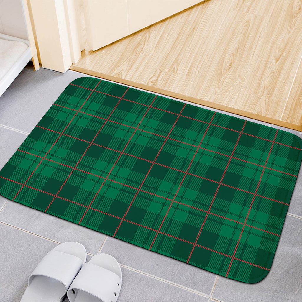 Green And Red Stewart Tartan Print Indoor Door Mat