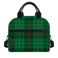 Green And Red Stewart Tartan Print Insulated Lunch Bag