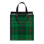 Green And Red Stewart Tartan Print Insulated Lunch Tote