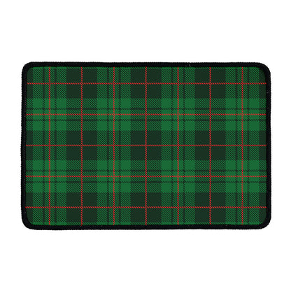 Green And Red Stewart Tartan Print Kitchen Mat