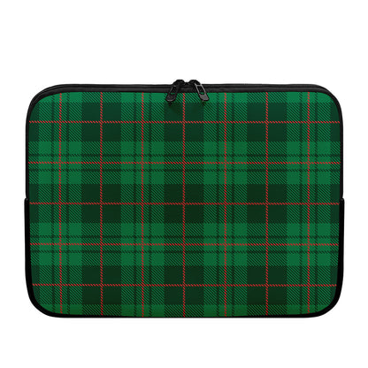 Green And Red Stewart Tartan Print Laptop Sleeve