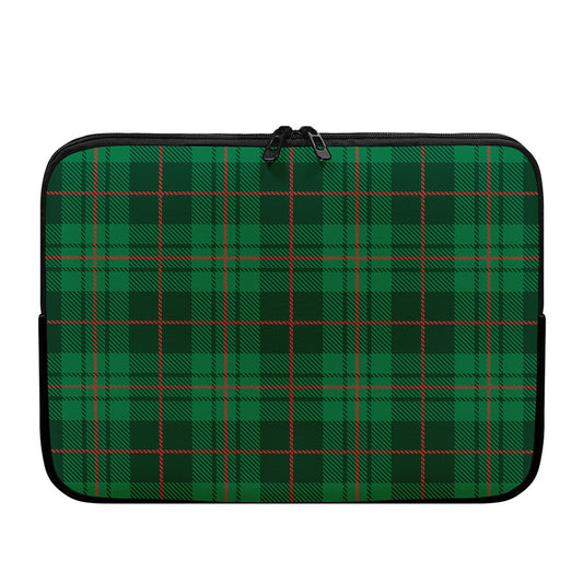 Green And Red Stewart Tartan Print Laptop Sleeve