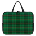 Green And Red Stewart Tartan Print Laptop Sleeve With Handle