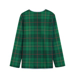 Green And Red Stewart Tartan Print Long Sleeve Short Coat