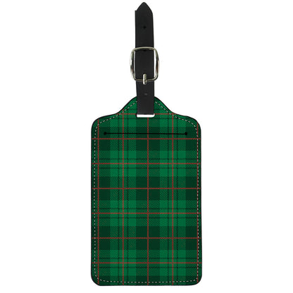 Green And Red Stewart Tartan Print Luggage Tag