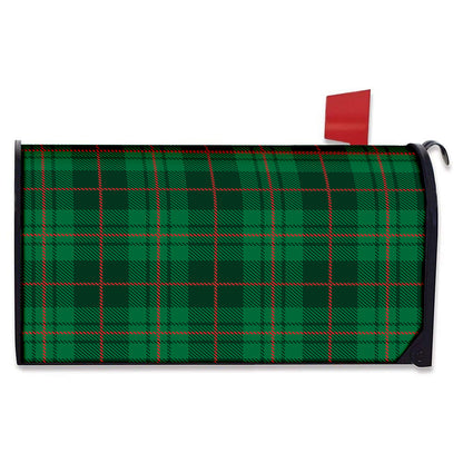 Green And Red Stewart Tartan Print Mailbox Cover