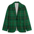 Green And Red Stewart Tartan Print Men's Blazer