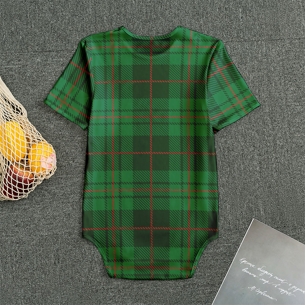 Green And Red Stewart Tartan Print Men's Bodysuit