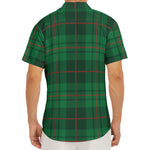 Green And Red Stewart Tartan Print Men's Deep V-Neck Shirt