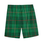 Green And Red Stewart Tartan Print Men's Sports Shorts