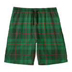 Green And Red Stewart Tartan Print Men's Swim Trunks