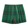 Green And Red Stewart Tartan Print Mesh Shorts