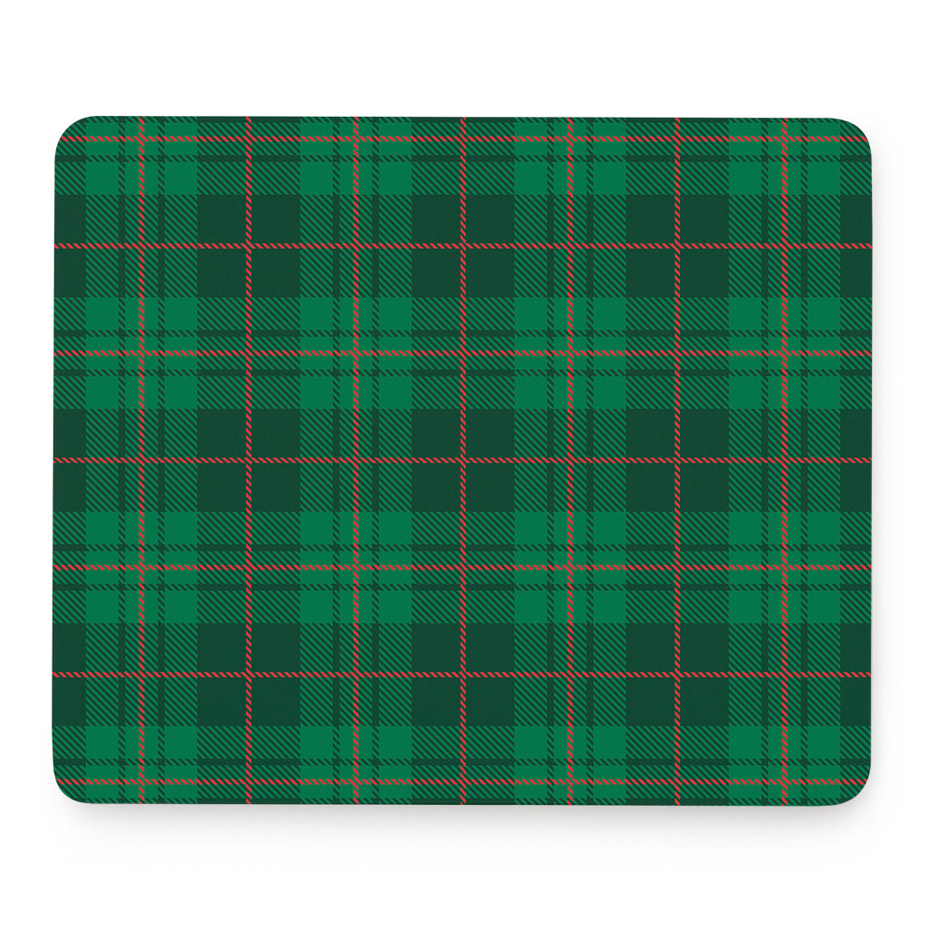 Green And Red Stewart Tartan Print Mouse Pad