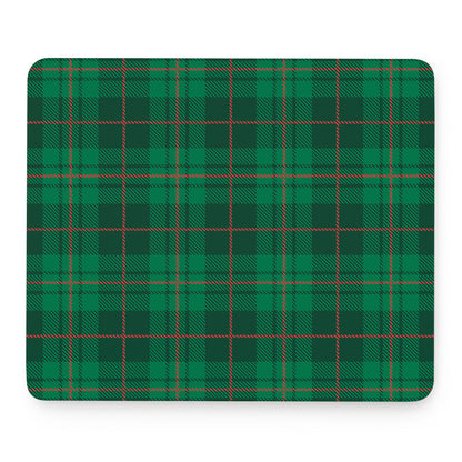 Green And Red Stewart Tartan Print Mouse Pad