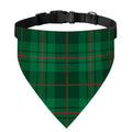 Green And Red Stewart Tartan Print Over The Collar Dog Bandana