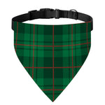 Green And Red Stewart Tartan Print Over The Collar Dog Bandana