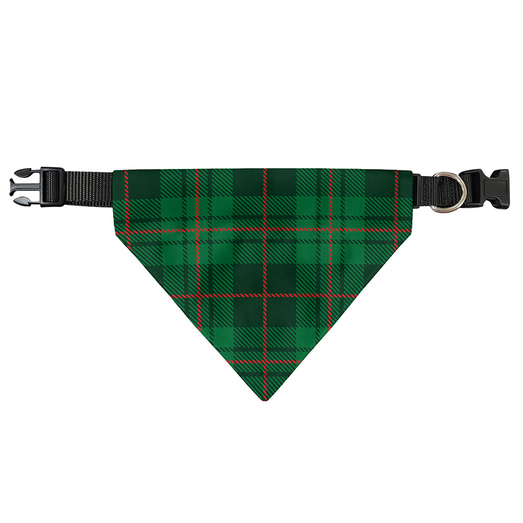 Green And Red Stewart Tartan Print Over The Collar Dog Bandana
