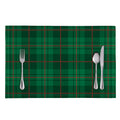 Green And Red Stewart Tartan Print Placemat