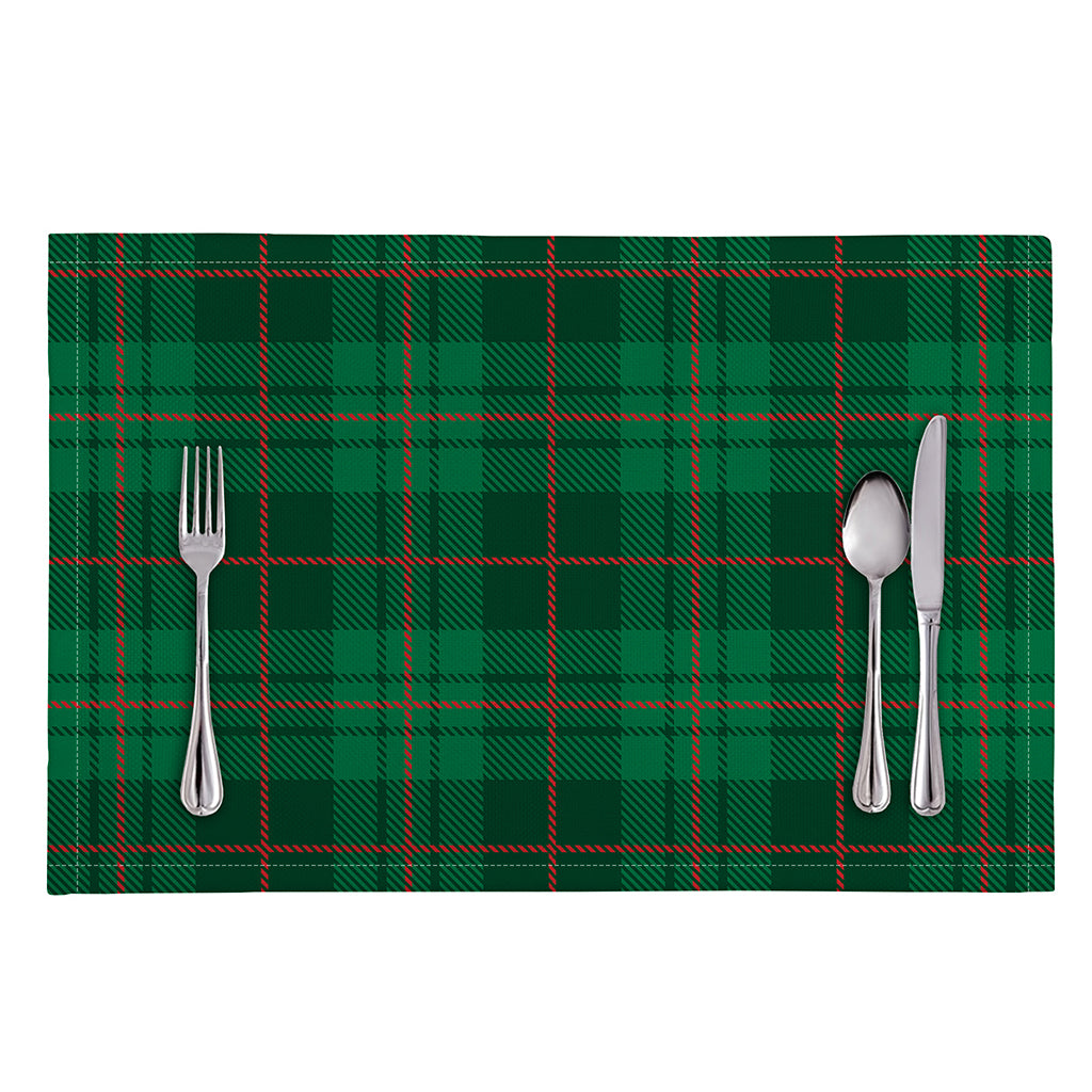 Green And Red Stewart Tartan Print Placemat