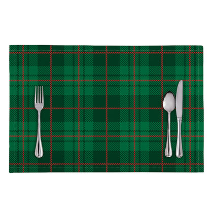 Green And Red Stewart Tartan Print Placemat