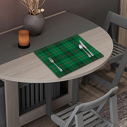 Green And Red Stewart Tartan Print Placemat