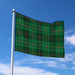 Green And Red Stewart Tartan Print Polyester Flag