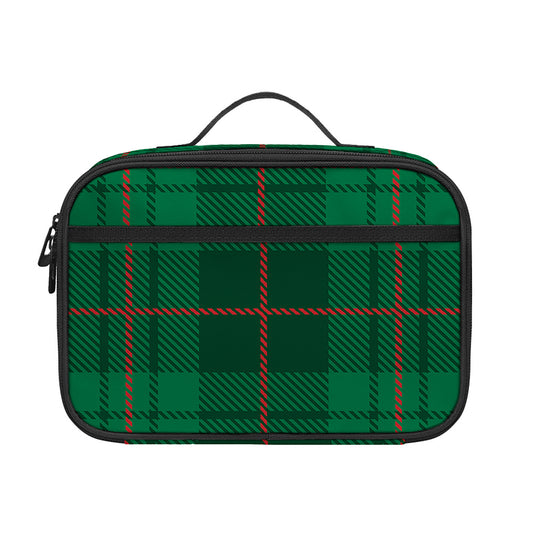 Green And Red Stewart Tartan Print Portable Lunch Bag