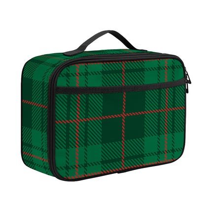 Green And Red Stewart Tartan Print Portable Lunch Bag