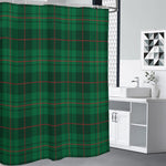 Green And Red Stewart Tartan Print Premium Shower Curtain