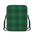 Green And Red Stewart Tartan Print Rectangular Crossbody Bag