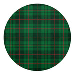 Green And Red Stewart Tartan Print Round Blanket