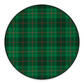 Green And Red Stewart Tartan Print Round Floor Mat