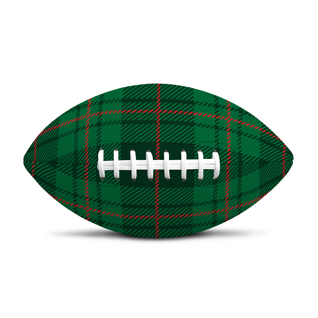 Green And Red Stewart Tartan Print Rugby Ball