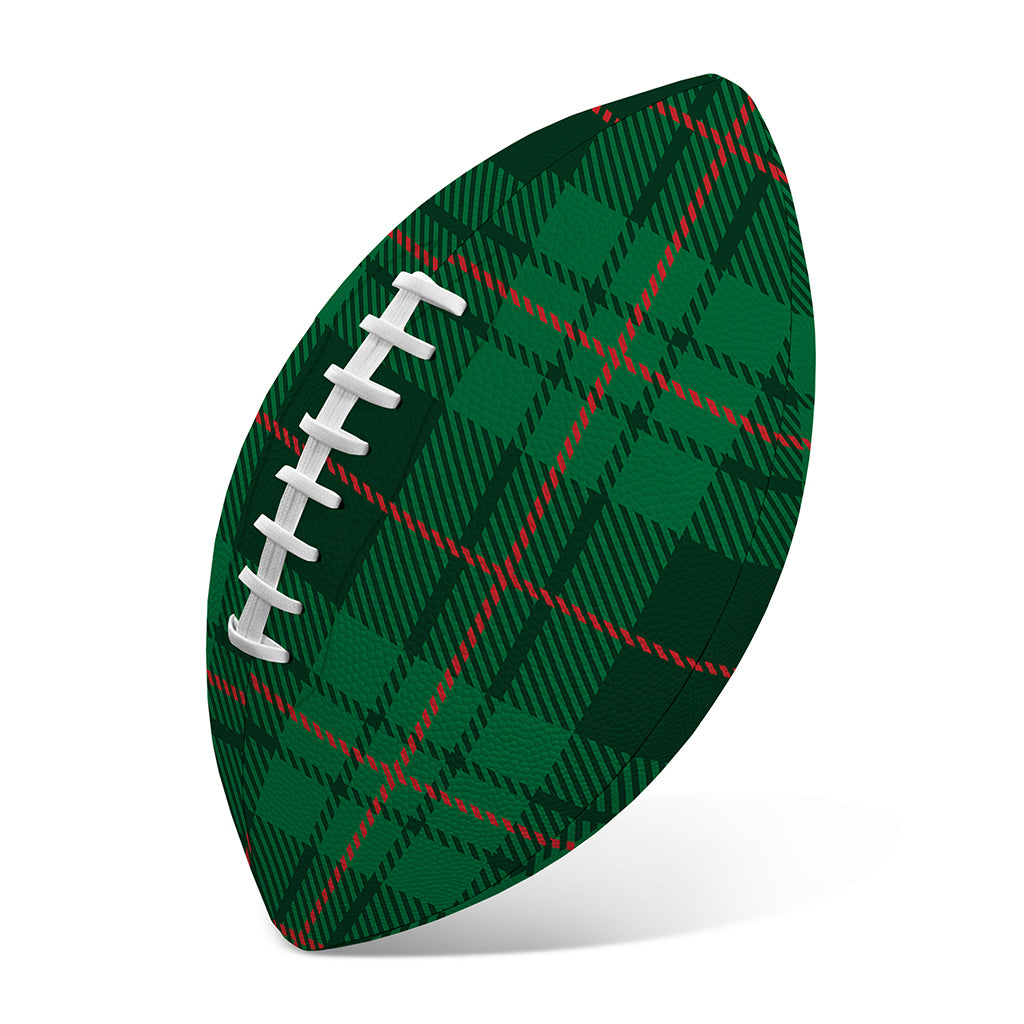 Green And Red Stewart Tartan Print Rugby Ball