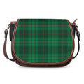 Green And Red Stewart Tartan Print Saddle Bag
