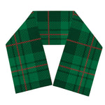 Green And Red Stewart Tartan Print Scarf