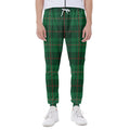 Green And Red Stewart Tartan Print Joggers