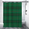 Green And Red Stewart Tartan Print Shower Curtain
