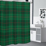 Green And Red Stewart Tartan Print Shower Curtain