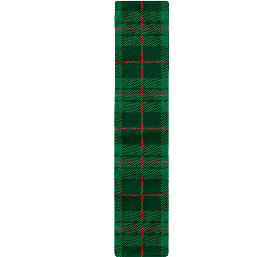 Green And Red Stewart Tartan Print Table Runner