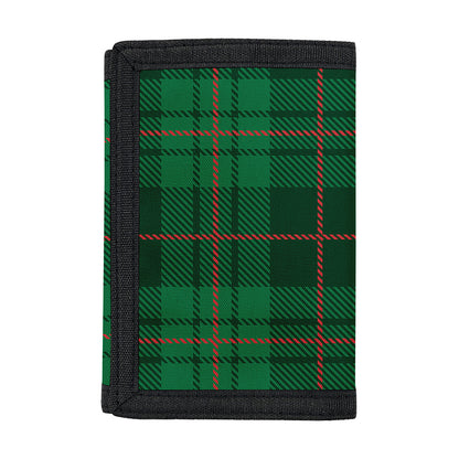 Green And Red Stewart Tartan Print Trifold Wallet