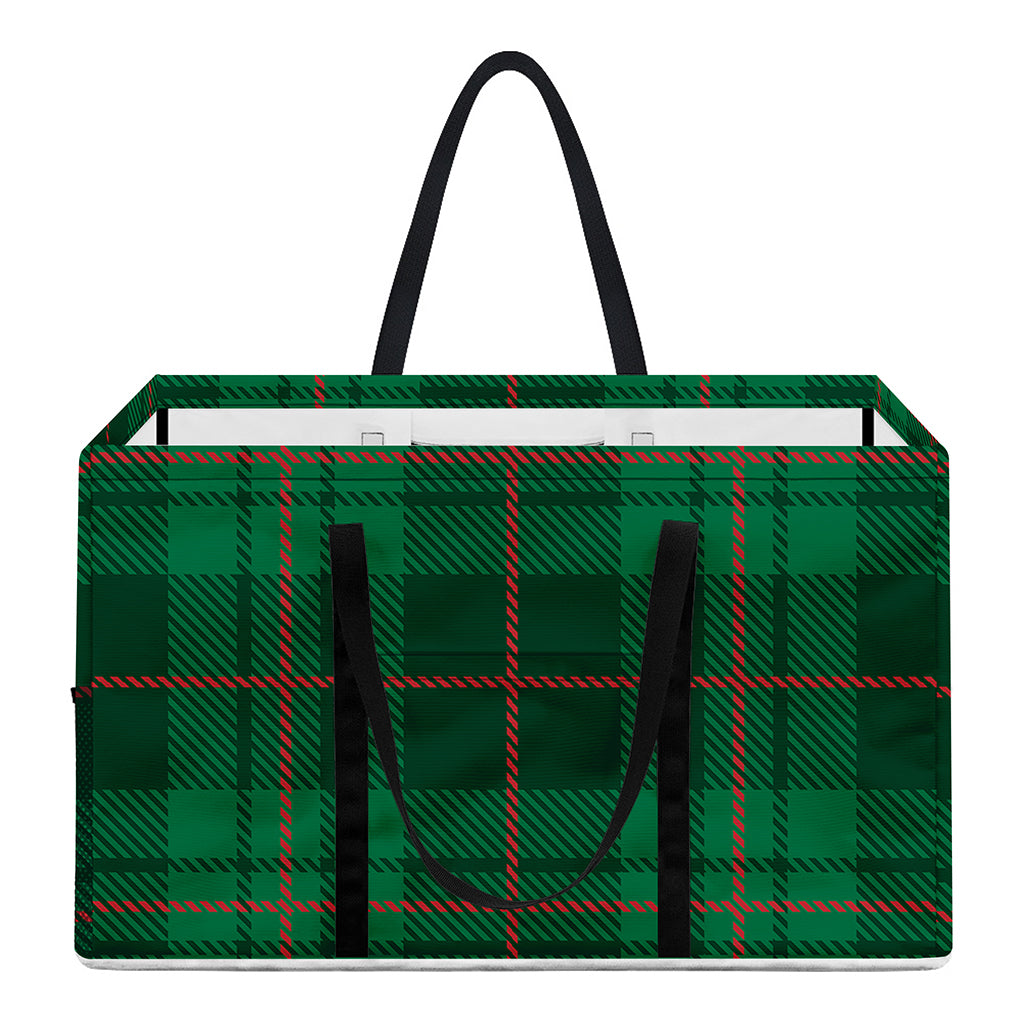 Green And Red Stewart Tartan Print Utility Tote Bag