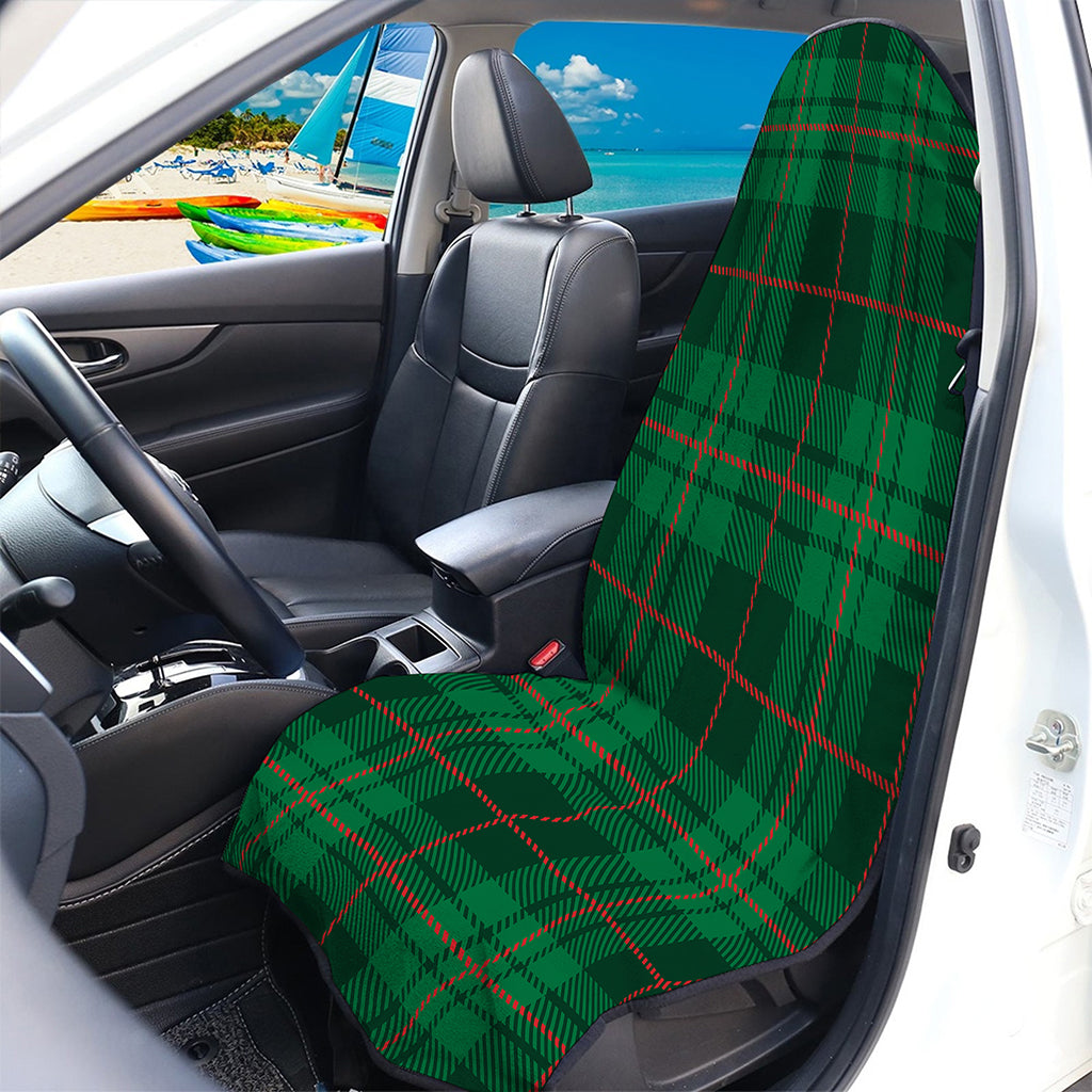 Green And Red Stewart Tartan Print Waterproof Car Seat Cover