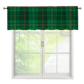 Green And Red Stewart Tartan Print Window Valance