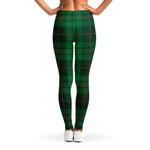 Green And Red Stewart Tartan Print Women's Leggings