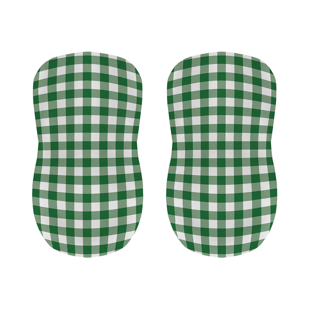 Green And White Buffalo Check Print Bar Stool Covers